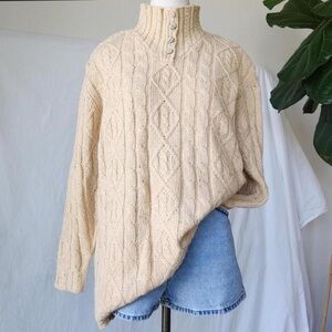 Cream Cable Knit Sweater